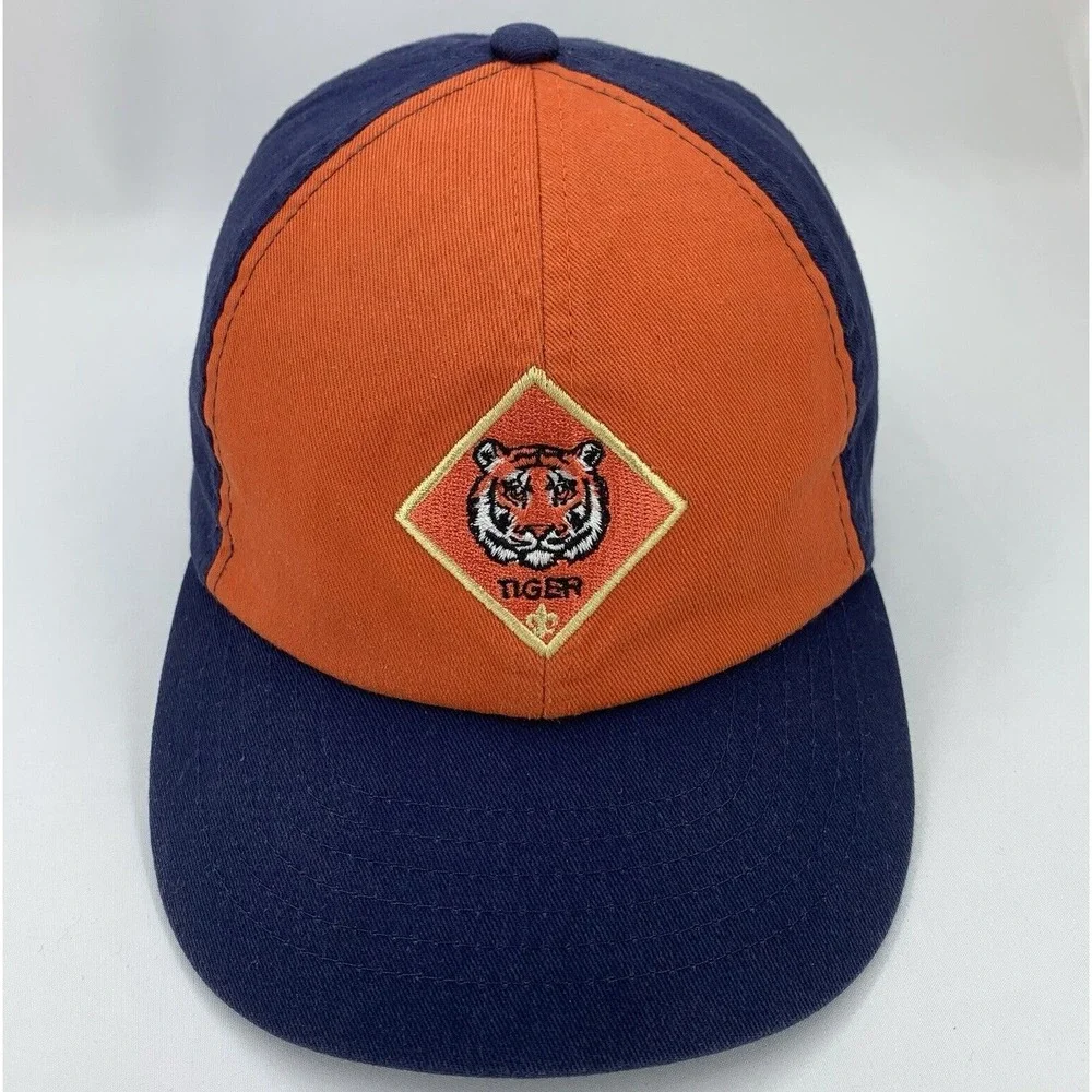Tiger Cub Hat Size S/M Boy Scouts of America BSA Orange Blue Adjustable Ball Cap